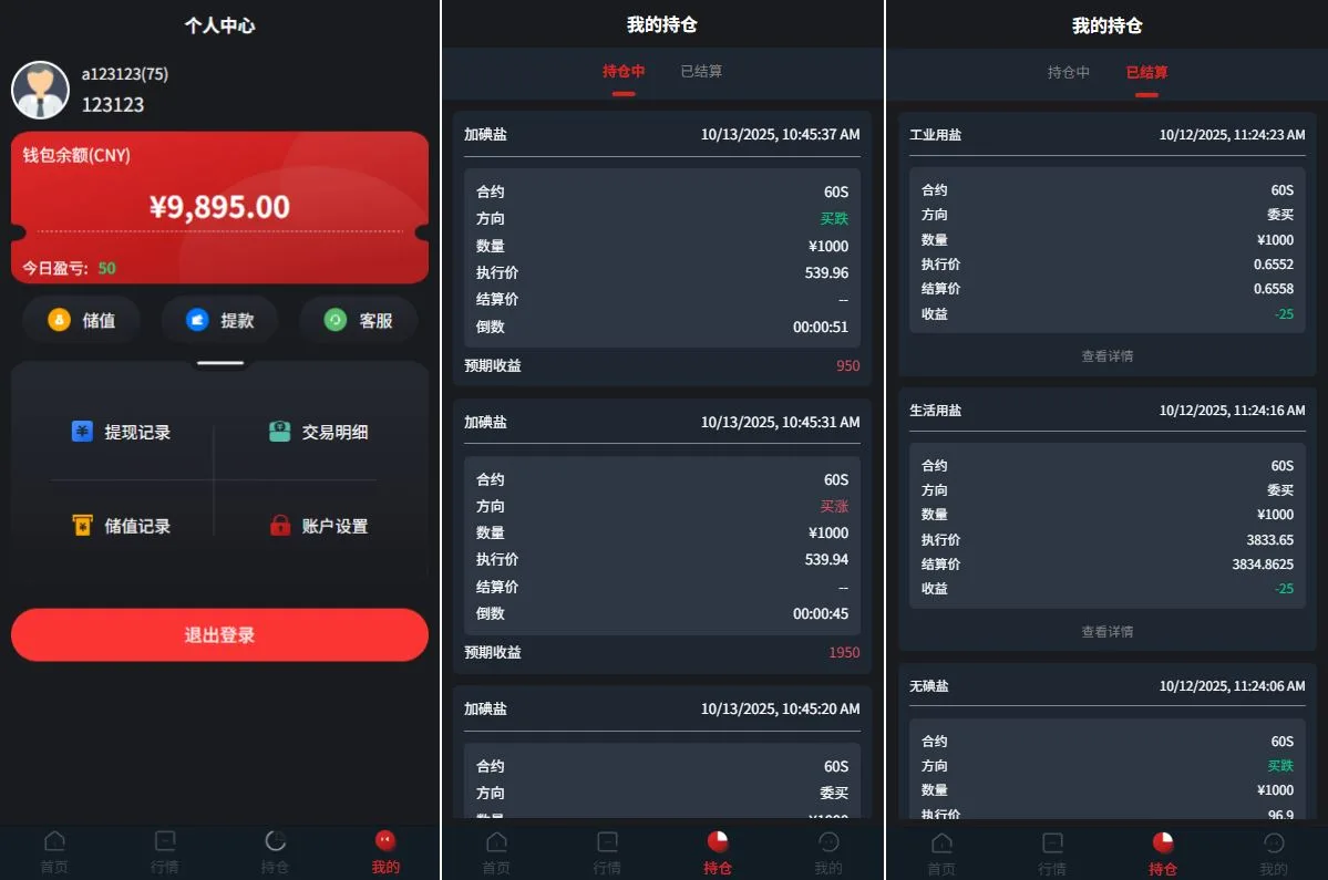 JAVA微盘系统/中盐微盘微交易/期货时间盘/前端uniapp