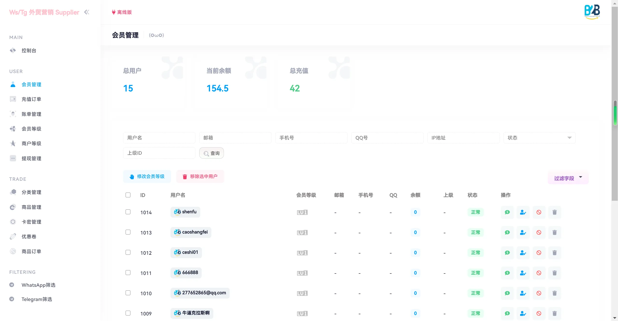 账号销售系统谷歌邮箱WhatsApp筛选Ws/Tg外贸营销Supplier推特号/FB号/谷歌号//Channel社交账号-账号销售出售源码系统